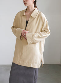 ピーチスキンスキッパーオーバーシャツ