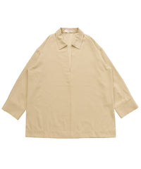 ピーチスキンスキッパーオーバーシャツ