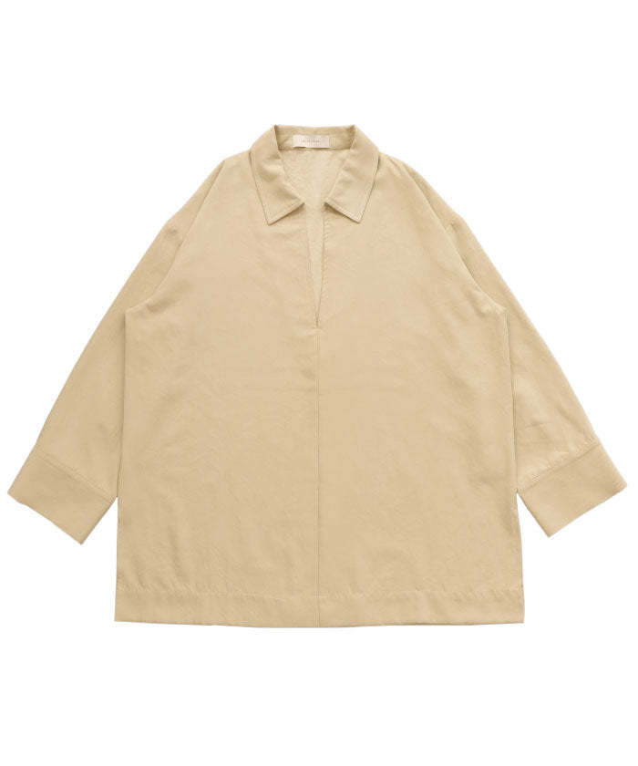 ピーチスキンスキッパーオーバーシャツ