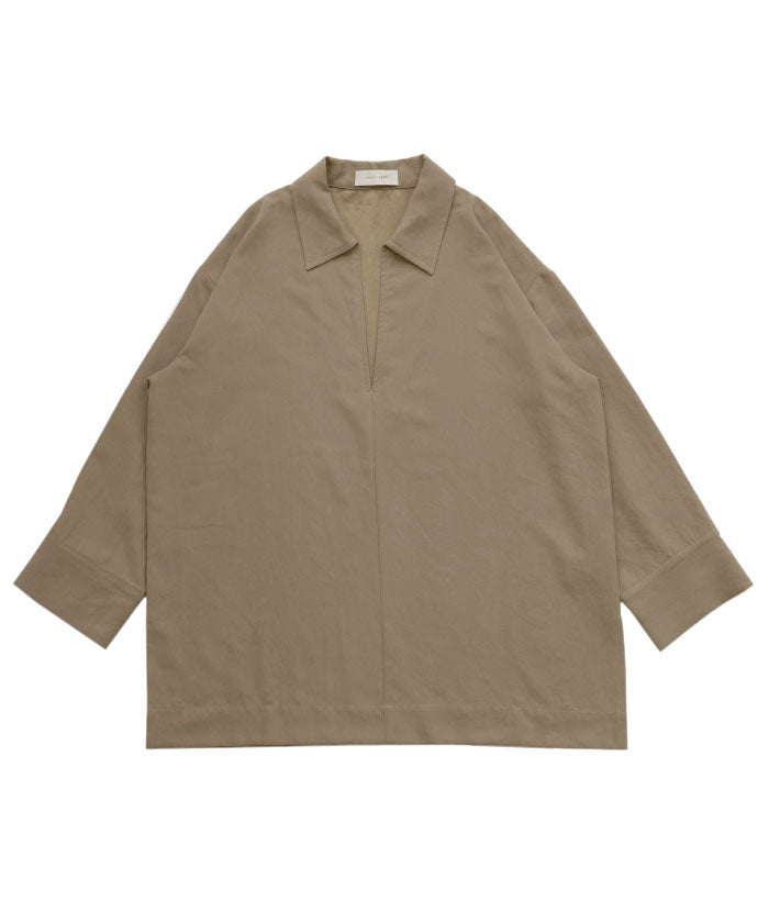 ピーチスキンスキッパーオーバーシャツ