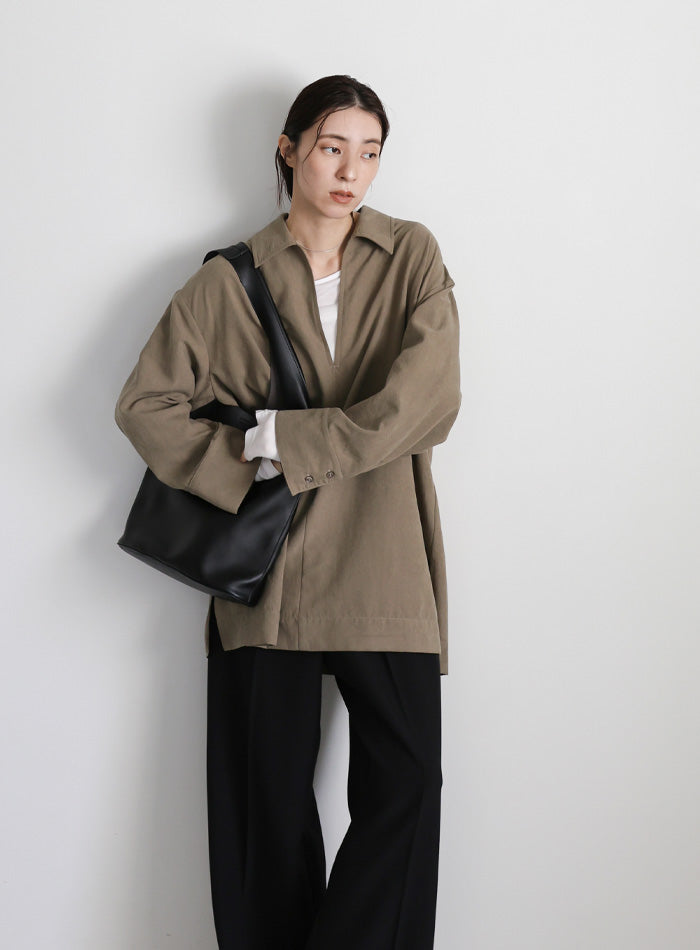 ク*ミ様 Sherbetプルオーバー クロ Shanti Shanti クロスステッチ刺繍プルオーバー【WEB限定】 / シャツ