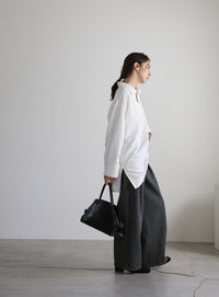 ピーチスキンスキッパーオーバーシャツ