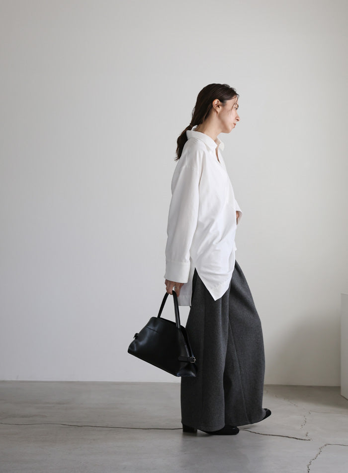 ピーチスキンスキッパーオーバーシャツ