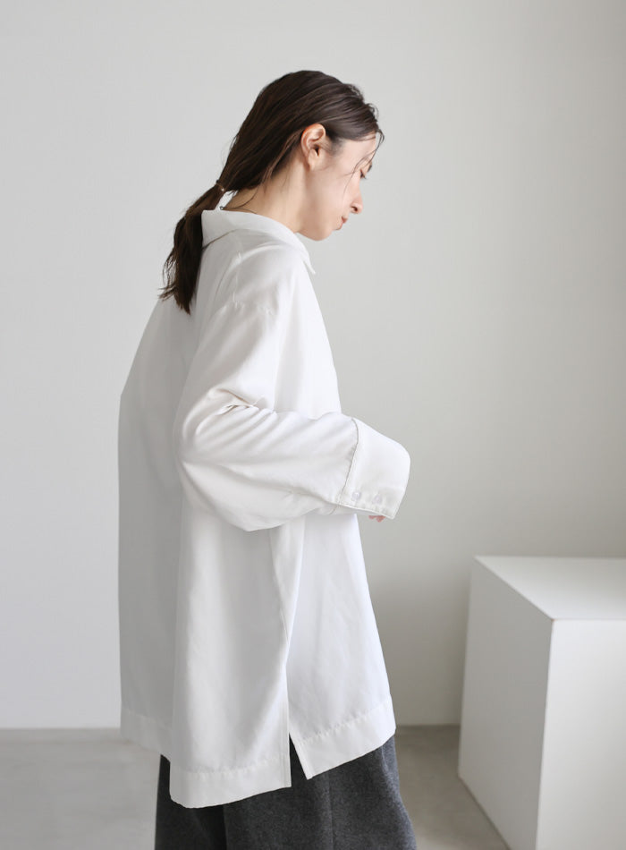 ピーチスキンスキッパーオーバーシャツ