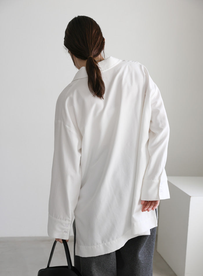 ピーチスキンスキッパーオーバーシャツ