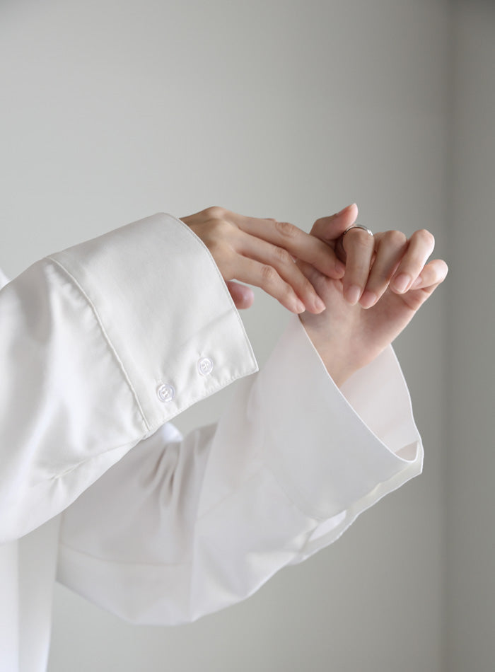 ピーチスキンスキッパーオーバーシャツ