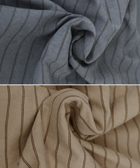 ピーチスキンストライプオーバーシャツ