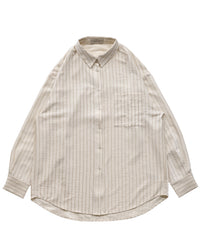 ピーチスキンストライプオーバーシャツ