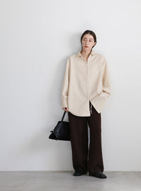 2WAYフロントドロストシャツ