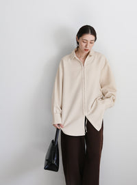 2WAYフロントドロストシャツ