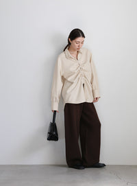 2WAYフロントドロストシャツ