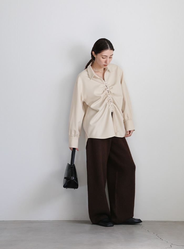 2WAYフロントドロストシャツ