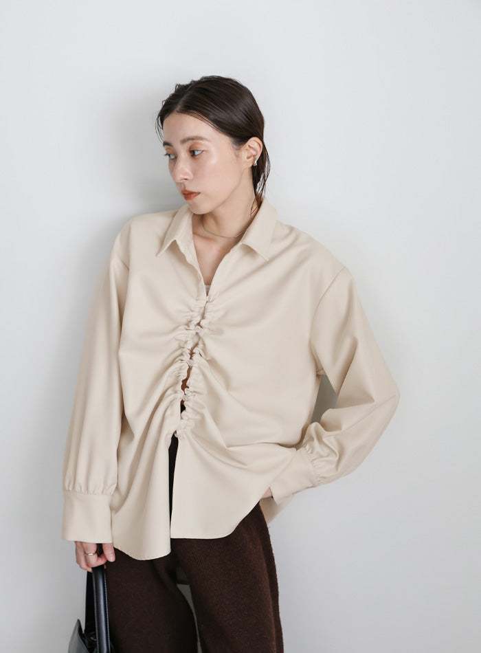 2WAYフロントドロストシャツ