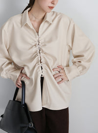 2WAYフロントドロストシャツ