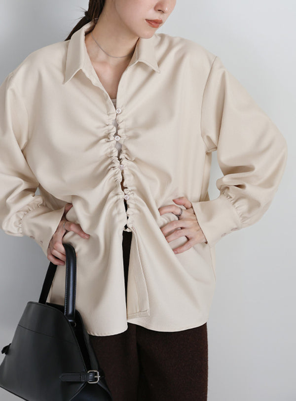 2WAYフロントドロストシャツ