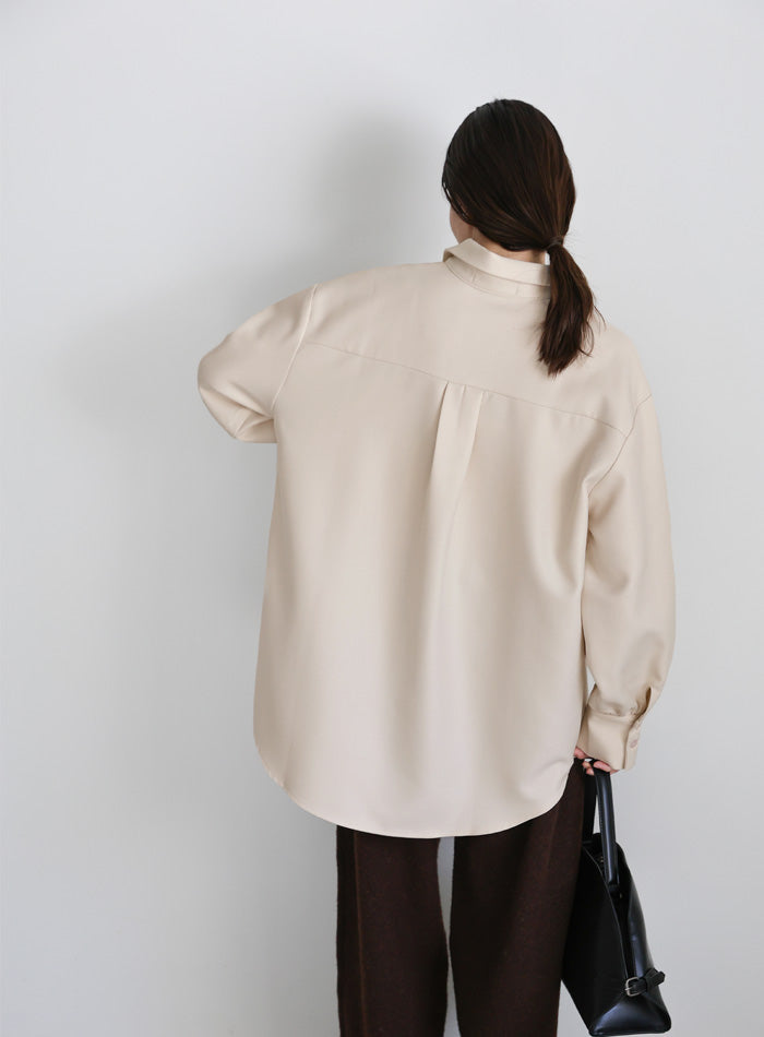 2WAYフロントドロストシャツ