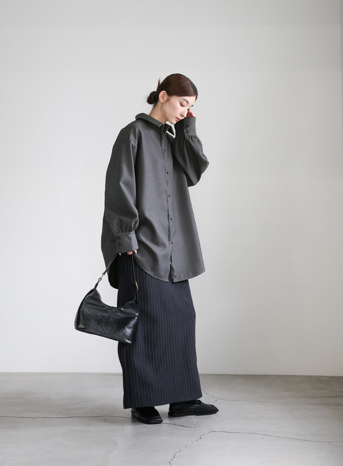 2WAYフロントドロストシャツ