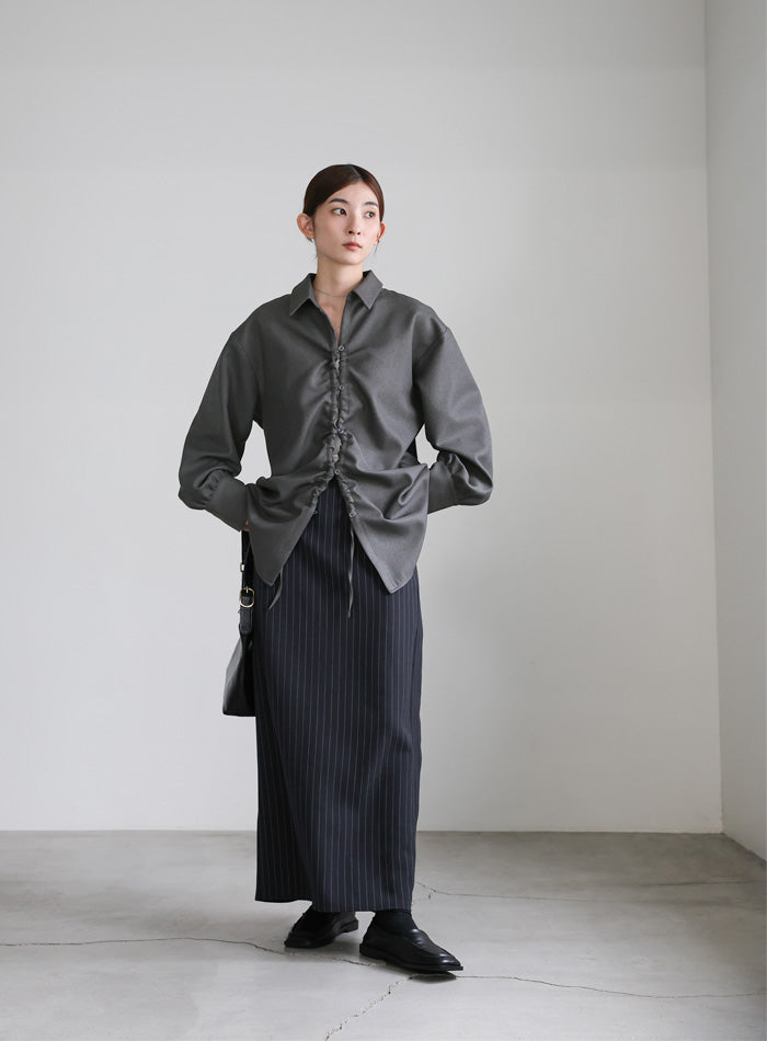 2WAYフロントドロストシャツ