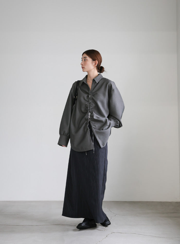 2WAYフロントドロストシャツ