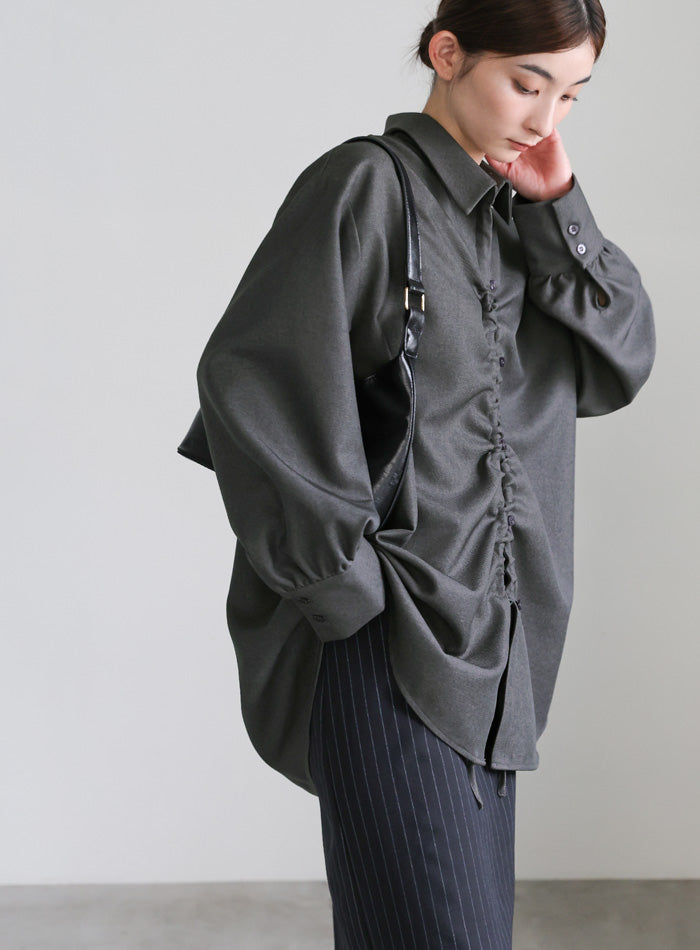 2WAYフロントドロストシャツ