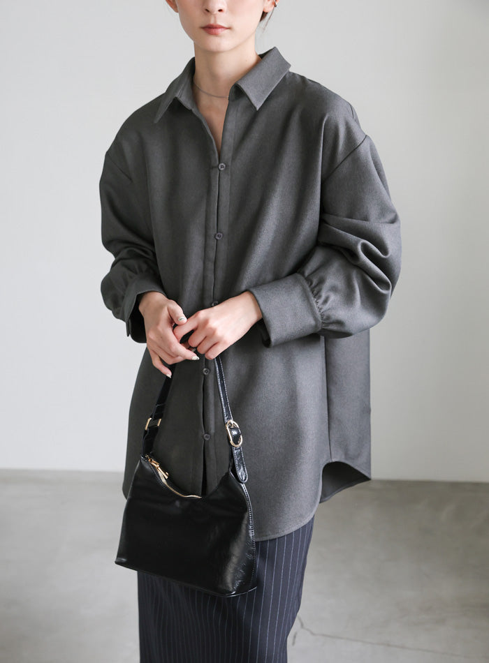 2WAYフロントドロストシャツ