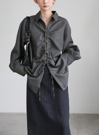 2WAYフロントドロストシャツ