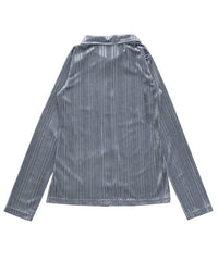 ランダムストライプベロアシャツ