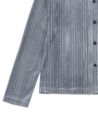 ランダムストライプベロアシャツ