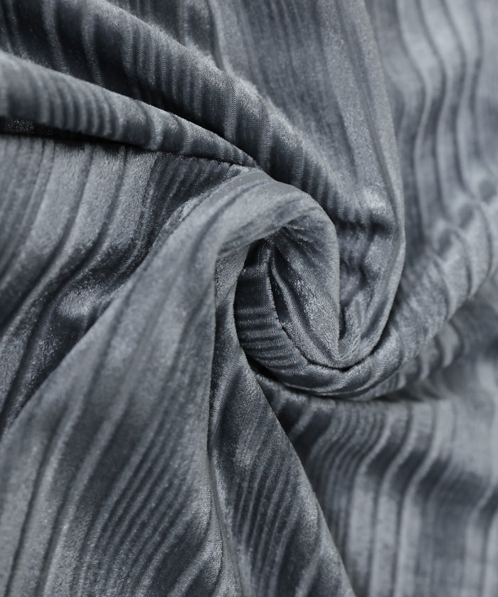 ランダムストライプベロアシャツ