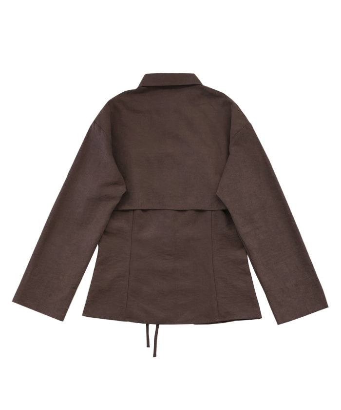 キャミレイヤードショートシャツ