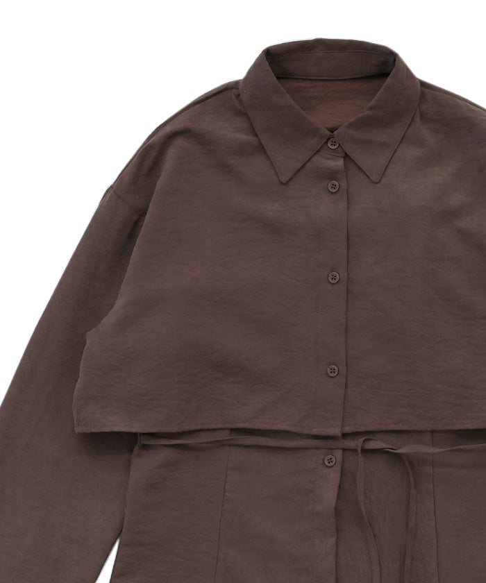 キャミレイヤードショートシャツ