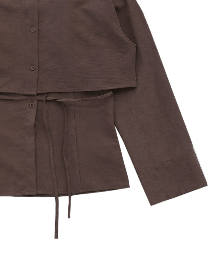 キャミレイヤードショートシャツ