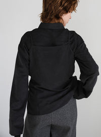 キャミレイヤードショートシャツ