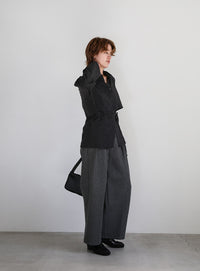 キャミレイヤードショートシャツ