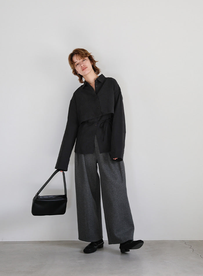 キャミレイヤードショートシャツ