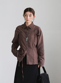 キャミレイヤードショートシャツ