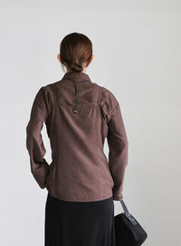 キャミレイヤードショートシャツ