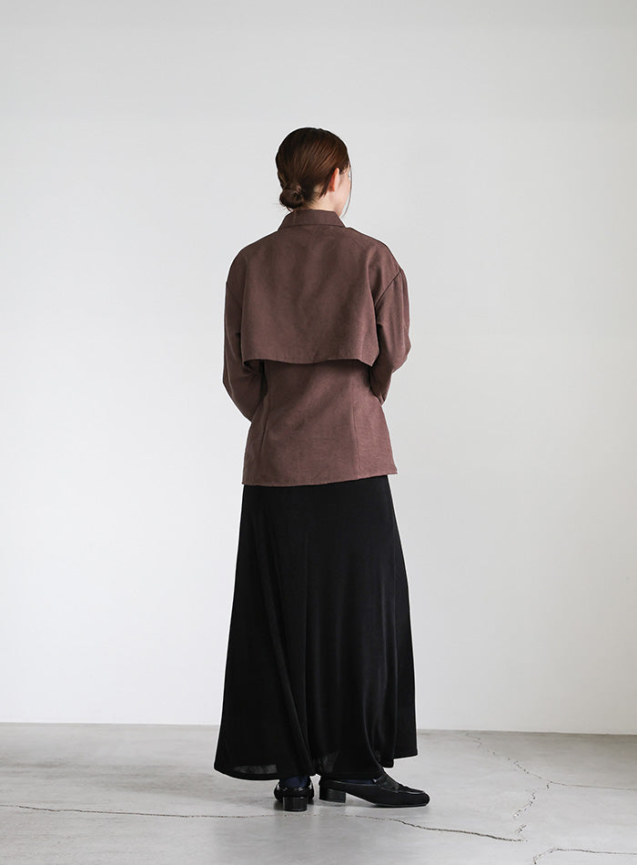 キャミレイヤードショートシャツ