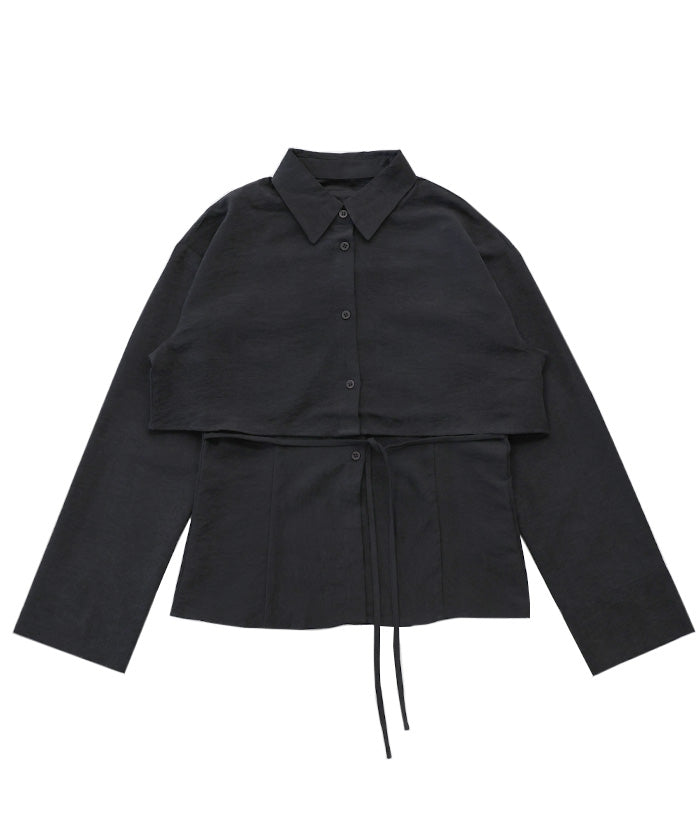 キャミレイヤードショートシャツ