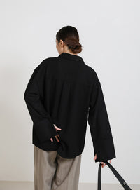 ビックカフスネップオーバーシャツ