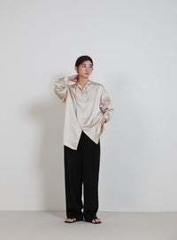 ボウタイサテンシャツ