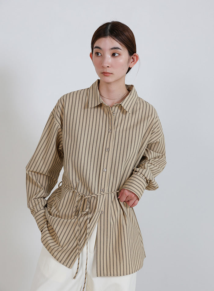 バックレースアップストライプシャツ – SELECT MOCA