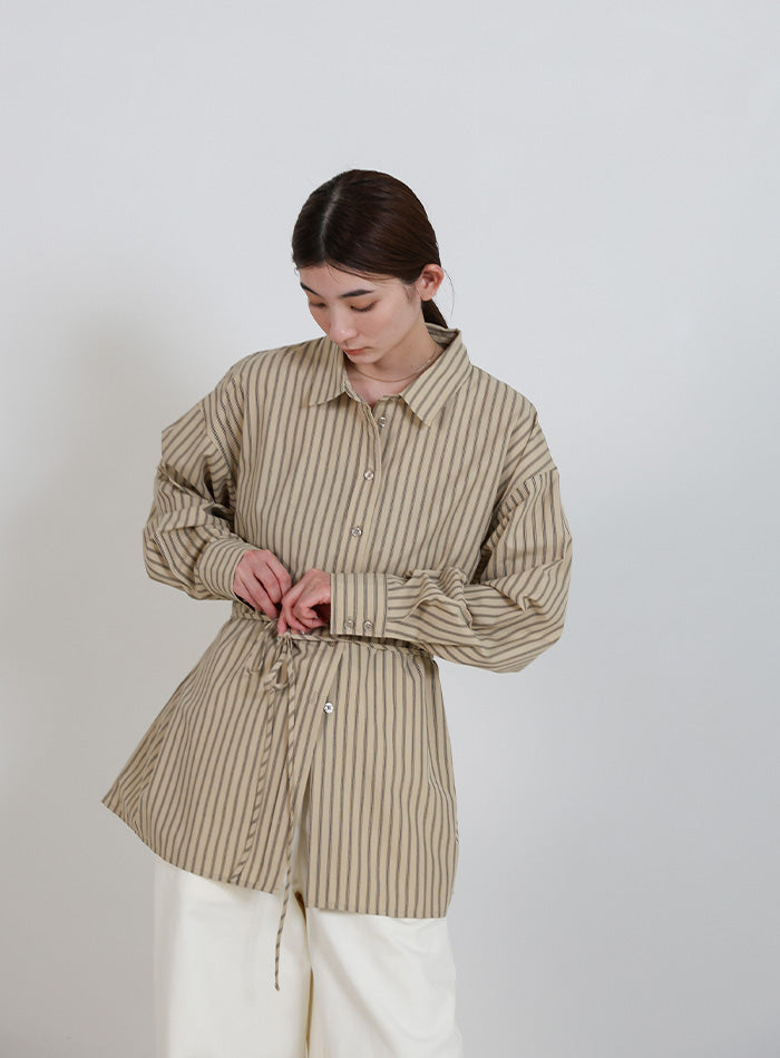 バックレースアップストライプシャツ – SELECT MOCA