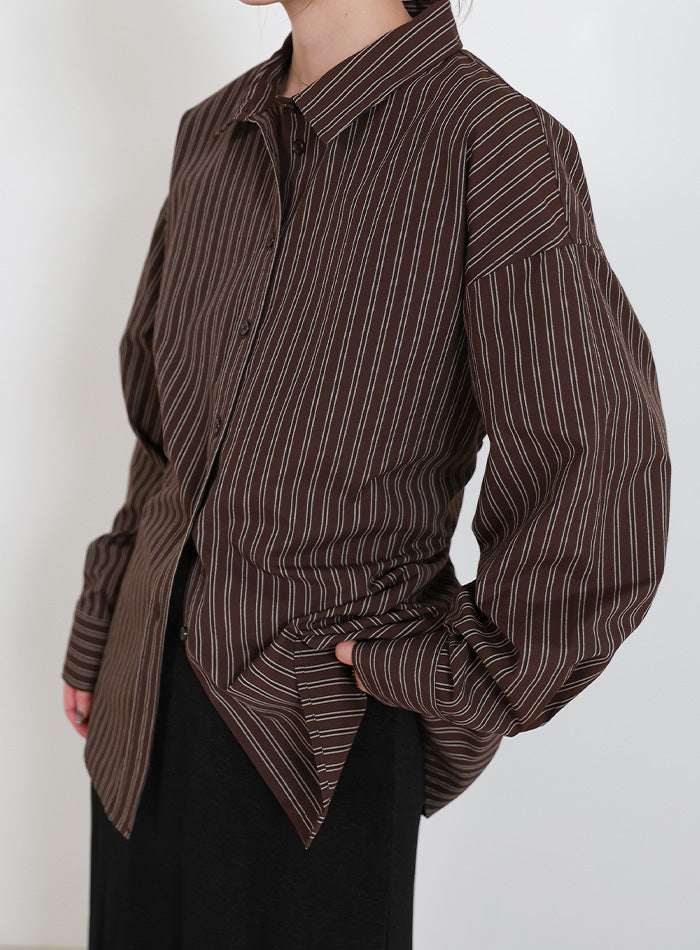 バックレースアップストライプシャツ – SELECT MOCA