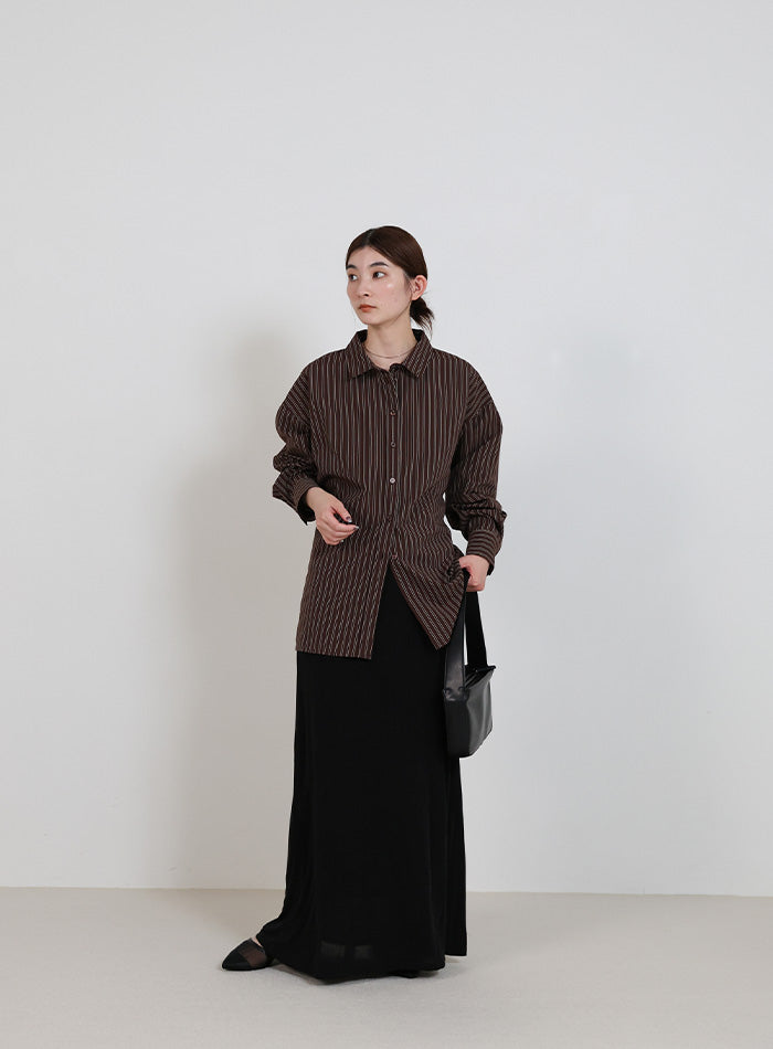 バックレースアップストライプシャツ – SELECT MOCA