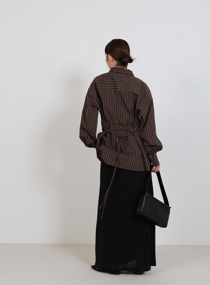 バックレースアップストライプシャツ – SELECT MOCA