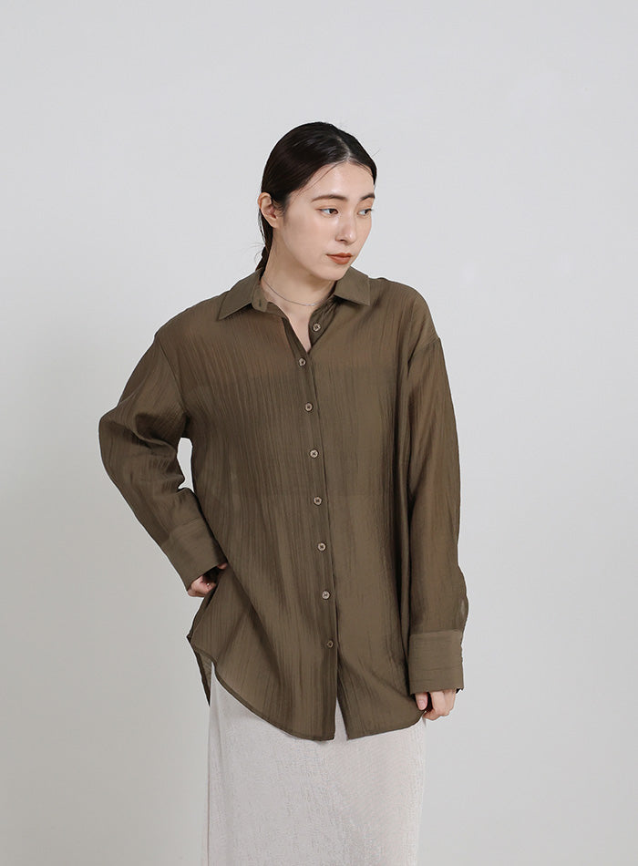オーバーサイズワッシャーシアーシャツ – SELECT MOCA