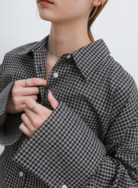 ビックカフスグラフチェックシャツ