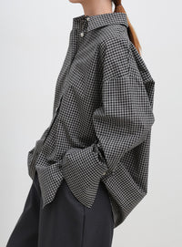 ビックカフスグラフチェックシャツ