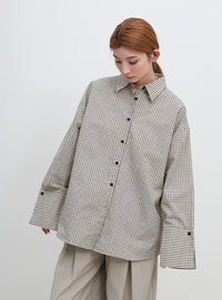 ビックカフスグラフチェックシャツ